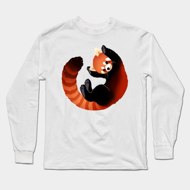 Red Panda Long Sleeve T-Shirt by TamiArt